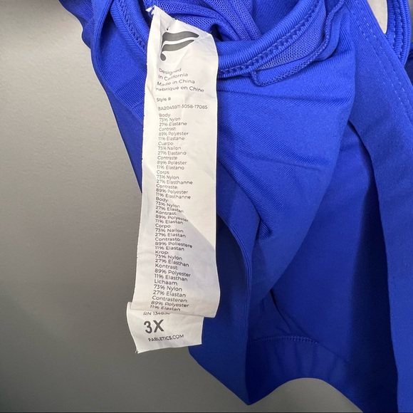 Fabletics Padded Faye High Impact Strappy Sports Bra in Blue 3X 3XL XXXL - Picture 6 of 7